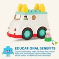 thumbnail image 5 of Battat Ambulance Toy Car Play Vehicle with 5 Building Blocks, Toddler and Preschool Toys, 5 of 10