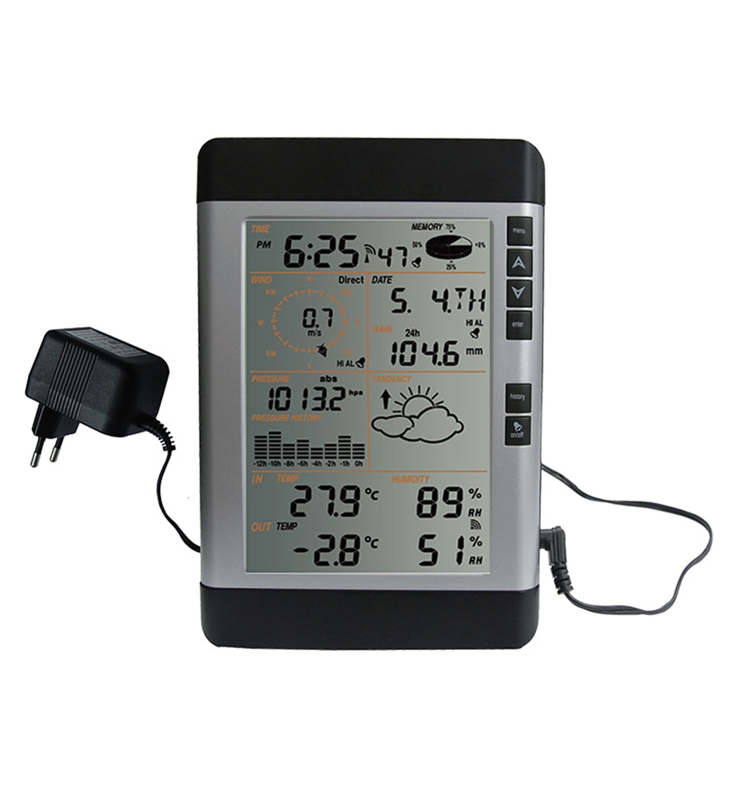 Weather Forecast Machine Small Home Weather Station Anemometer Rain Gauge Thermo-hygrometer Weather Meter ,Easy to Operate