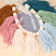 thumbnail image 4 of Colorful Tassel Garland Boho Tassel Garland with Wood Beads Macrame Woven Tassel Garland Banner Wall Hangings Decorative for Kids Bedroom Nursery Party Holiday Classroom Decoration (B), 4 of 7
