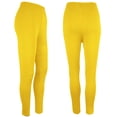 thumbnail image 5 of HJYCHN High Waisted Workout Leggings for Women Non See Through Athletic Gym Yoga Pants with Four Way Stretch Fabric and Squat Proof Design for Running Training Fitness Activities Yellow XXL, 5 of 7