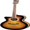 Jay Turser jta-424-qcet-lh-tsb Acoustic-electric Guitar, Left Handed , Tobacco Sunburst