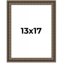 13x17 Ornate Brown Real Wood Picture Frame Width 1.5 Inches | Interior Frame Depth 0.5 Inches |
