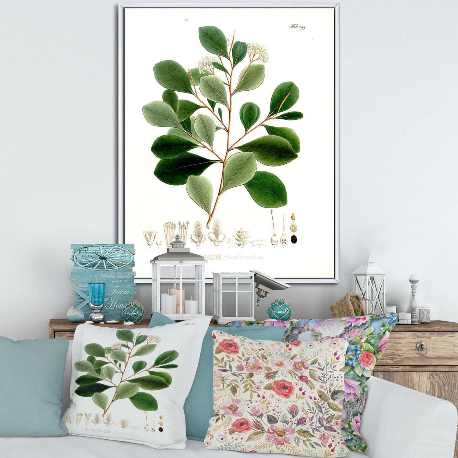 Designart Botaniques d'époque IV ART MURAL À CADRE FLOTTÉ