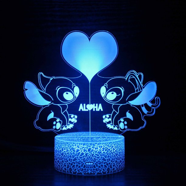 Luz nocturna de punto de ilusión 3D con Control remoto y lámpara táctil inteligente para decoración de habitación, cumpleaños, Día de San Valentín, regalos de navidad