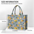 thumbnail image 3 of Large Capacity Tote Bag,Yellow Lemon Fruit Leaves Handbag Fashion Luxury Tote Bag,15.7"x13"x 5.1" Inches,Laptop Compatible, 3 of 6