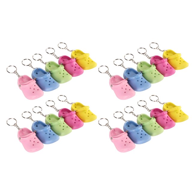 Little Shoes Chains Key, Llave Slipper Hermoso proceso de silicona 5 Colores Flexibles para la Bolsa para la Mochila