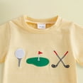 thumbnail image 5 of enyan Boy Clothes Baby Boy Outfits 12-18 Months Baby Boy Clothes Toddler Summer Short Sleeve T-Shirt Tee Tops Joggers Casual Elastic Shorts 2Pcs P'ajamas & Dailywear Set (18-24 Months,Yellow), 5 of 5