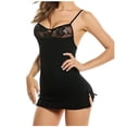 thumbnail image 3 of Conjunto de camisón de mujer transparente de malla hueca con chaleco de encaje a la moda para mujer Fridja  nalpqowj18214, 3 of 7