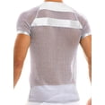 thumbnail image 4 of Men's See-through Slim Fit Top Shirt Short Sleeve Fishnet Lightweight Shirts, 4 of 7