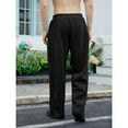 thumbnail image 5 of Men's Baggy Pants Wide Leg Drawstring Waist Loose Sweatpants with Pockets Black S, 5 of 7