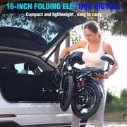 16 750W Peak Electric Bike for Adults, 48V 15Ah Removable Battery Electric Bicycle, One-Piece Tire Folding Ebike, Max Speed 28 Mph, Range to 45 Miles, Off Road UL2849
