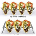 thumbnail image 4 of Juego de 4 soportes para tacos de acero inoxidable para hasta 16 tacos de concha, 4 of 5
