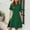 Green, variant on LADIGASU Women's Casual Lace Short Sleeve Round-Neck Dress Fold Solid Color Dress