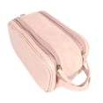 thumbnail image 2 of Bolsa de maquillaje con bolsillos de malla con cremallera, bolsa de cosméticos de cuero PU para base de rubor Rosa Yuyangstore Bolsas de aseo, 2 of 8