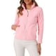 thumbnail image 1 of Chaqueta de forro polar con cremallera completa INSPIRE CHIC para mujer, abrigo de invierno de cuello alto de manga larga XL rosa, 1 of 6