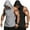 Black&Light Grey, variant on COOFANDY Men's Workout Hooded Tank Tops Bodybuilding Muscle Cut Off T Shirt Sleeveless Gym Lifting Hoodies 2 Pack