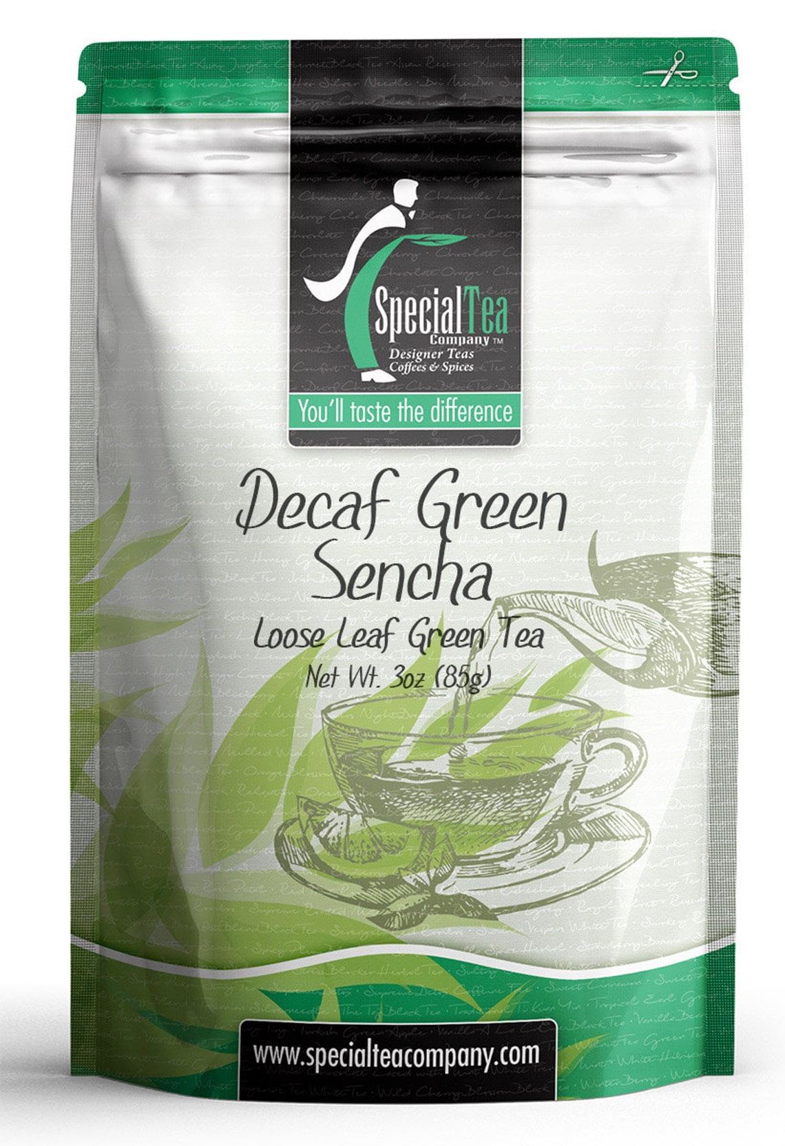 Special Tea Decaf Green Sencha, Loose Leaf Green Tea 3 oz