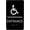 Black, variant on ADA CENTRAL SIGNS - 6"X9" Entrance Sign - ADA Compliant Tactile Graphics Grade 2 Braille Text Acrylic Wall Signs – Wheelchair Accessible Double Sided Tape Entry Sign for Office, Business, & Apartment