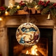 thumbnail image 5 of Nativity Scene Christmas Ornament, Round Acrylic Hanging Ornament, Double-Sided Print Birth of Jesus Scene, Religious Christmas Tree Decor, Faith Holiday Gift, 5 of 6