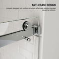 thumbnail image 5 of MCOCOD 56 to 61 in. W x 76 in. H Modern Frameless Double Sliding Shower Door, Chrome Finish, 5 of 10