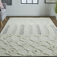 thumbnail image 5 of HomeRoots Ivory Taupe And Tan Wool Geometric Tufted Handmade Stain Resistant Area Rug, 5 of 10