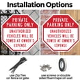 thumbnail image 3 of Private Parking Only Unauthorized Vehicles Will Be Towed at Owner's Expense 10 inch X 10 inch Octagon Rust Free Aluminum Metal Signs Weather Resistant, UV Protected for Workplace, Made, 3 of 6