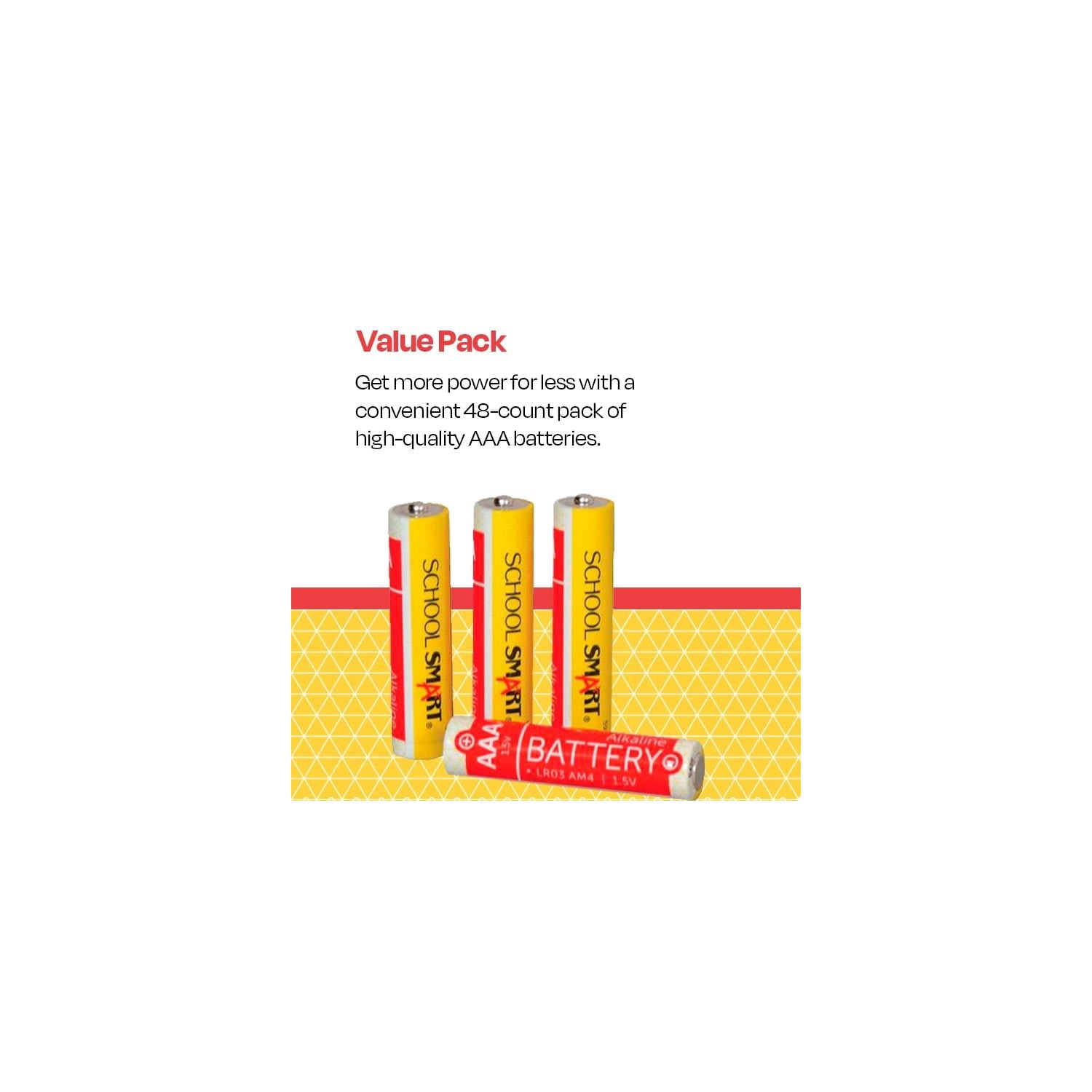 Alkaline Batteries, AAA, Pack of 48