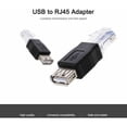 thumbnail image 2 of Usb To Rj45 Adapter Usb 2.0 Female To Ethernet Rj45 Male Adapter, Black, 2 of 5