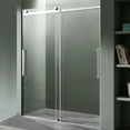 thumbnail image 5 of Stellar Series 57-60"W x 76"H Sliding Frameless Shower Door in Chrome with Tsunami Guard Tempered Clear Glass, 5 of 5