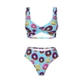 thumbnail image 4 of Rocae Donuts for Bikini Set for Women Two Piece Sexy High Swimsuits Split Crossover Bikini XX-Large, 4 of 9