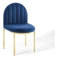 thumbnail image 2 of Modway Isla 18" Channel Tufted Velvet Dining Side Chair, Gold/Navy, 2 of 11