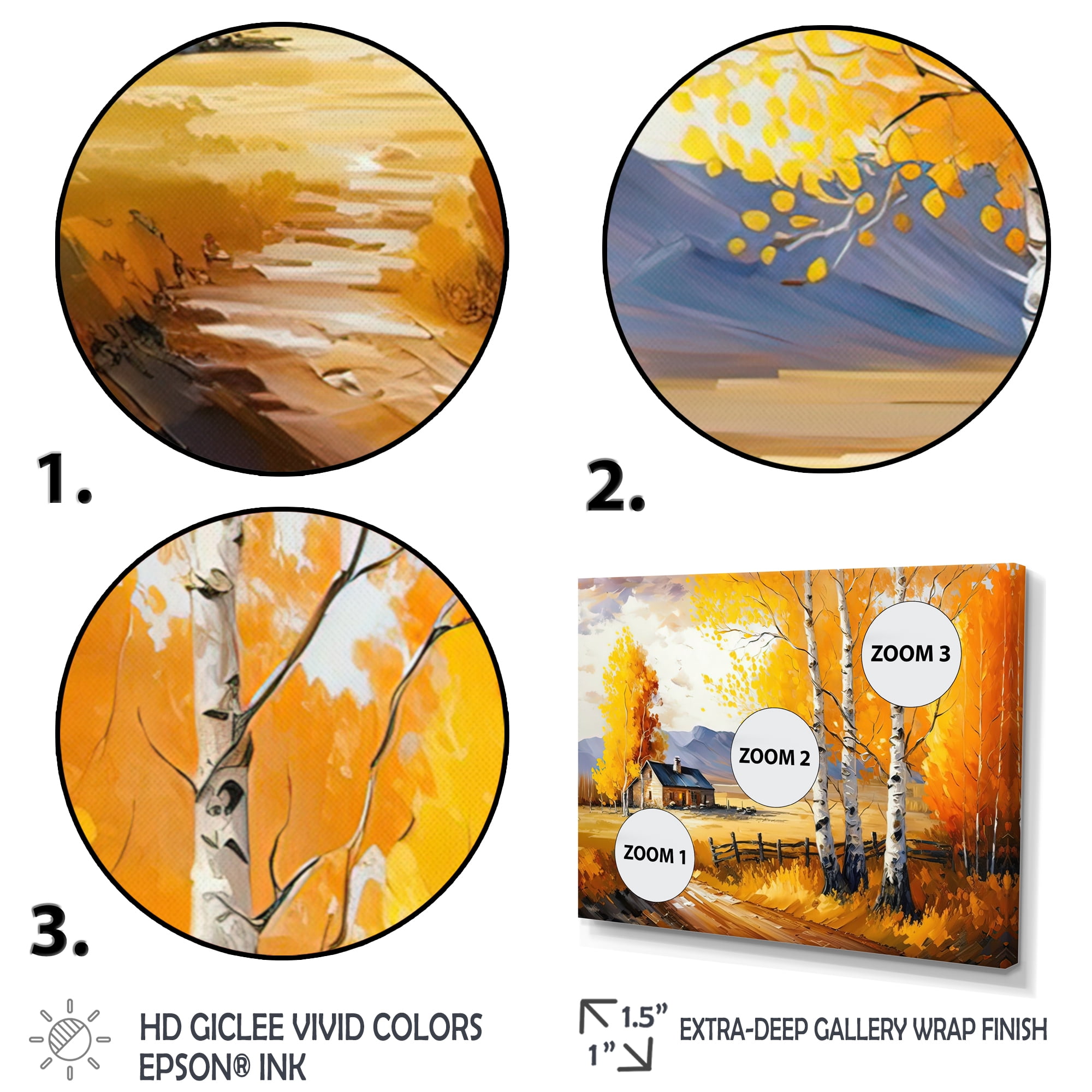Designart Small Cottage In Autumn V Canvas Wall Art