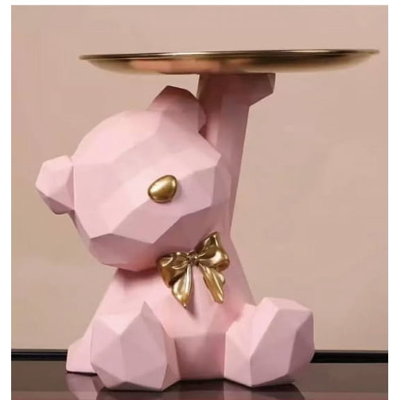 GETAJGHSD figurines for office Geometric Bear Figurine Pink 1Set
