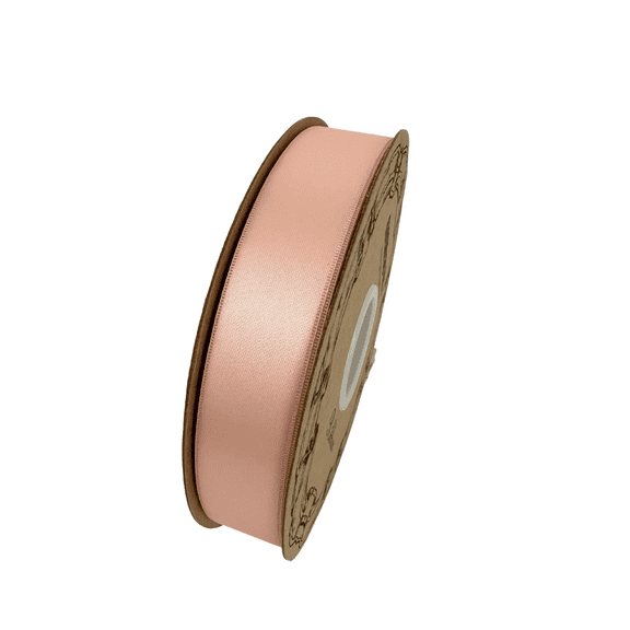 Peach Satin Fabric Christmas Ribbon - 1" x 100 Yards, Easter, Valentine's Day, Spring, Summer, Wreath