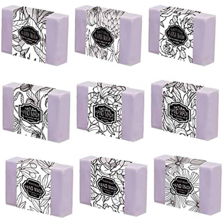  PH PandaHall 9 Styles Flower Wrap Tape, 90pcs Handmade Soap  Wrapper Vintage Floral Soap Labels Vertical Soap Paper Tag Sleeves Covers  for Homemade Soap Bar Packaging Soap Business : Office Products