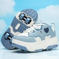 thumbnail image 6 of Yiomxhi Kids Roller Shoes, Girls Boys Sneakers with Wheels, Become Sport Sneaker for Birthday Christmas Children Gift, Adjustable Roller Skates Suitable for School Outdoor, 6 of 7