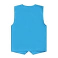 thumbnail image 3 of zdhoor Kids Volunteer Activities Vest Solid Color Button Down Waistcoat Boys Girls Waiter Bartender Top Sky Blue M/11, 3 of 5