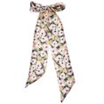 thumbnail image 1 of Bufanda de seda con patrón de flores, pañuelo para el pelo a la moda, pañuelo pequeño, accesorio para bolso, 1 ud., 1 of 6