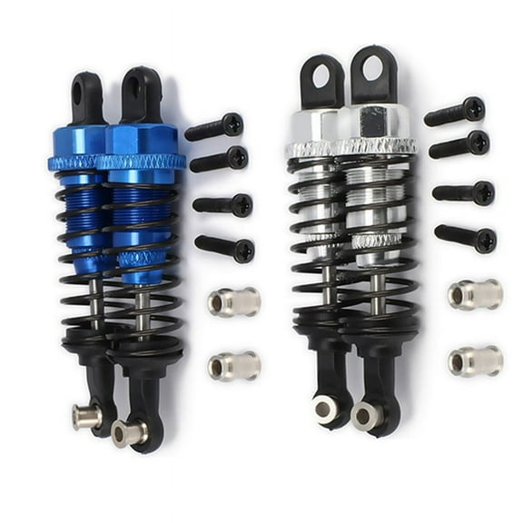 4 Pcs Oil Adjustable 65mm Shock Absorber Damper for 1/18 A959 A969 A979 K929 Hpi Dark Blue & Silver