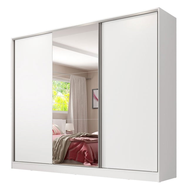 Ropero Closet Madesa Royale 3 Puertas 1 Espejo Negro