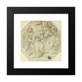 thumbnail image 2 of Benedetto Pastorini 15x15 Black Modern Framed Museum Art Print Titled - Swooning Woman at the Door of a Nunnery, Supported by Nun and Young Man, 2 of 5