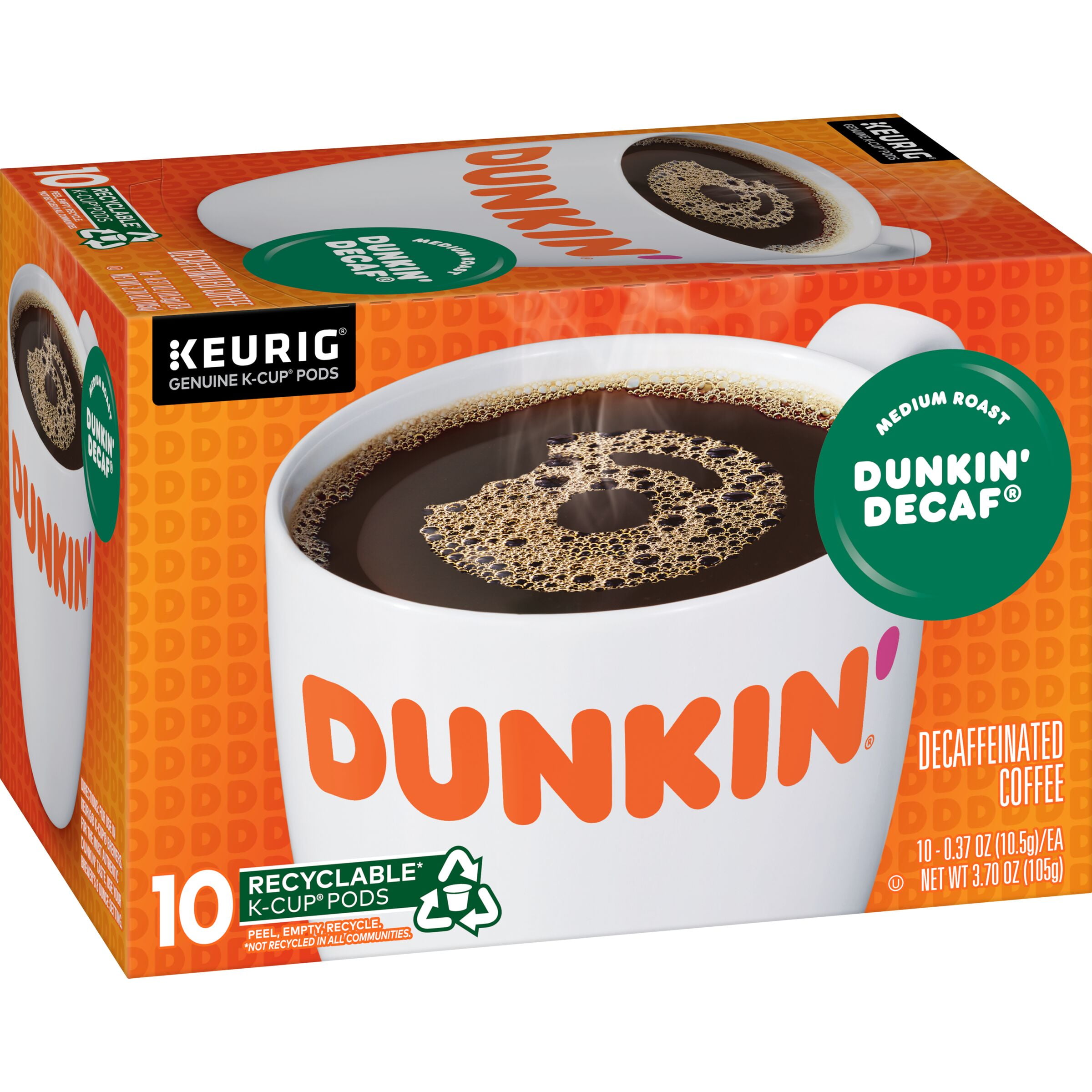 (60 Count) Dunkin' Decaf, Medium Roast, K-Cup Coffee Pods