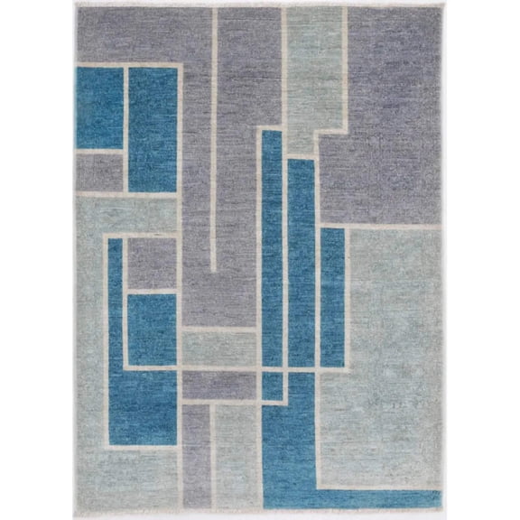 Hand Knotted Overdye Wool Rug - 2'9'' x 3'10''