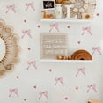 thumbnail image 5 of 3PCS Glow in The Dark Pink Bow Wall Stickers Pink Bow Knot Wall Decals Watercolor Room Mural Stickers for Valentine's Day Girls Party Home Bedroom Nursery, 5 of 6