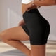 thumbnail image 1 of Pantalones cortos para correr de cintura alta que realzan los glúteos para mujer (Negro, Talla L), 1 of 6
