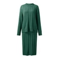 thumbnail image 2 of LEKODE 2 Piece Outfits Sweater Skirt Set Sweater Skirt Set Cable Knit Sweater Set Womens Skirt 2 Piece Sets for Women Summer Maxi Skirts for Women Two Piece Sets for Women Summer Green 2xl, 2 of 5