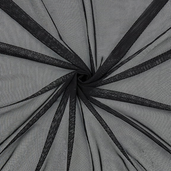 95% Polyester & 5% Spandex Mesh Fabrics DIY Craft Supplies Clothing Accessories Black 1800x0.3mm 1 yards/strand.