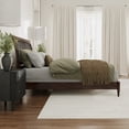 thumbnail image 3 of AFI Orleans Solid Wood Low Profile Sleigh Queen Platform Bed in Walnut, 3 of 13