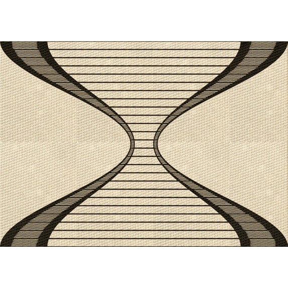 Ahgly Company Indoor Rectangle Patterned Wheat Beige Area Rugs, 4' x 6'