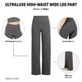 thumbnail image 6 of YITTY Active Women's High Waist Wide Leg Pants – Buttery Soft Lounge & Yoga Pants with Tummy Control Pants, 4-Way Stretch, Dark Olive, XS, Short | 29" Inseam, 6 of 7